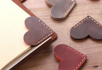 Heart-shaped Leather Bookmark
