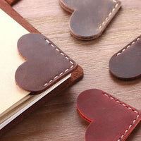 Heart-shaped Leather Bookmark