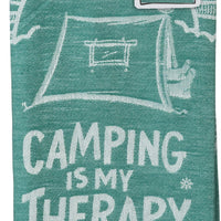 Le camping est ma thérapie - Torchon de cuisine
