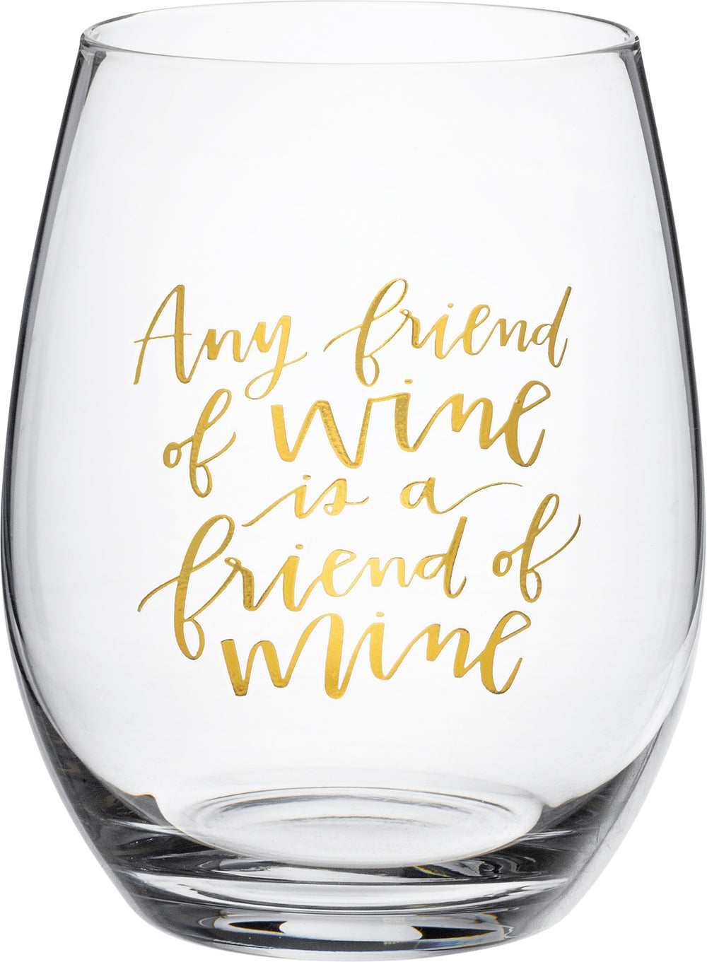 Amigo del vino es amigo mío - Copa de vino sin tallo 