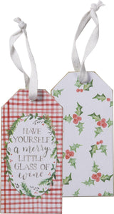 Have Yourself A Merry Little Glass - Bottle Tag