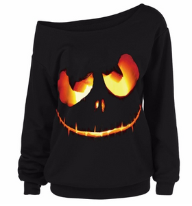 Jack-o-Lantern Slouchy Sweatshirt