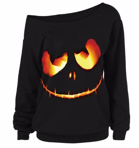 Jack-o-Lantern Slouchy Sweatshirt