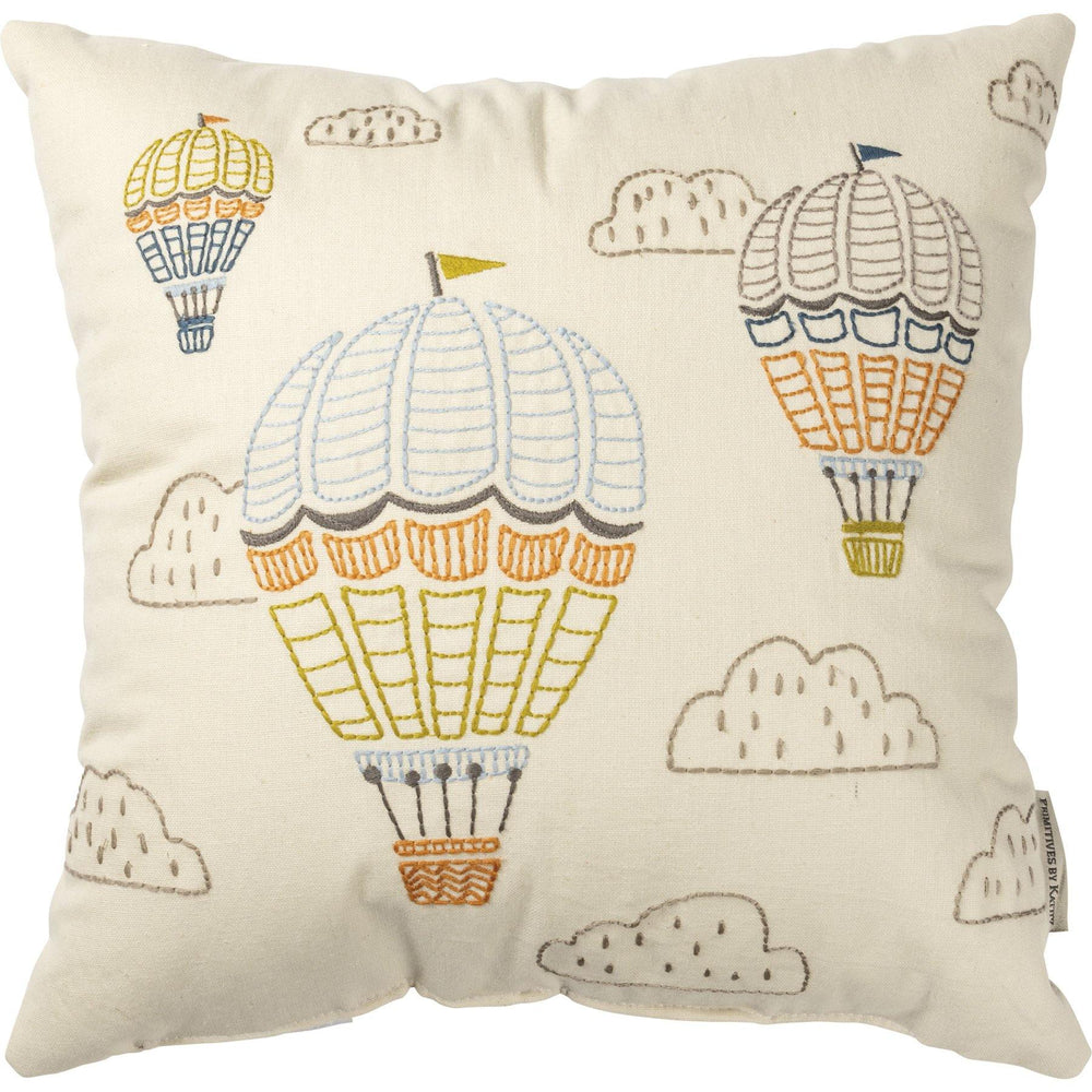 Hot Air Balloons & Clouds - Pillow
