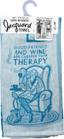 Good Friends And Wine - Kitchen Towel
