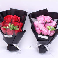 Bouquets de savons roses et œillets