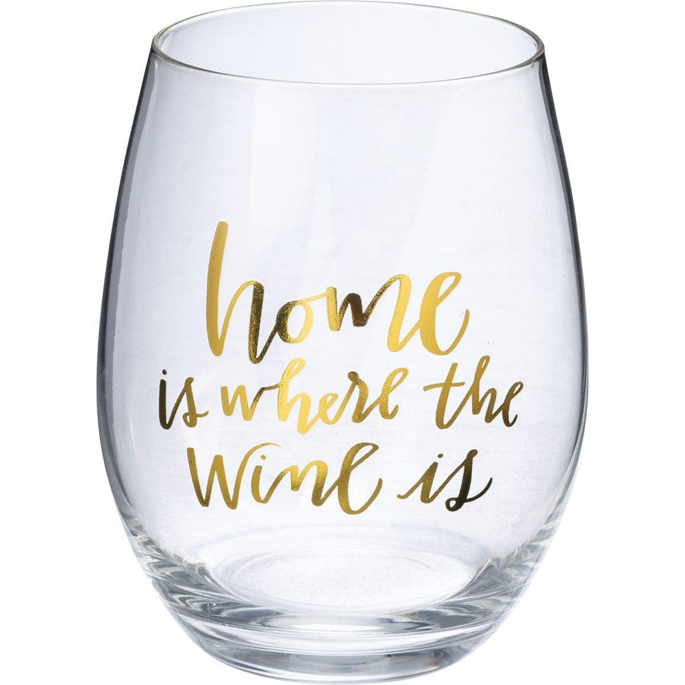 El hogar es donde está el vino - Copa de vino sin tallo