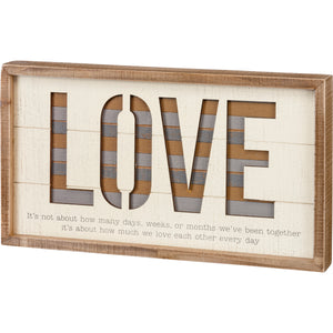 Love Each Other Every Day - Inset Slat Box Sign