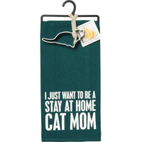 Stay At Home Cat Mom - Ensemble serviette et emporte-pièce