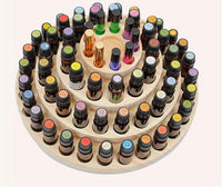 Round Wooden Layered Essential Oil Display

