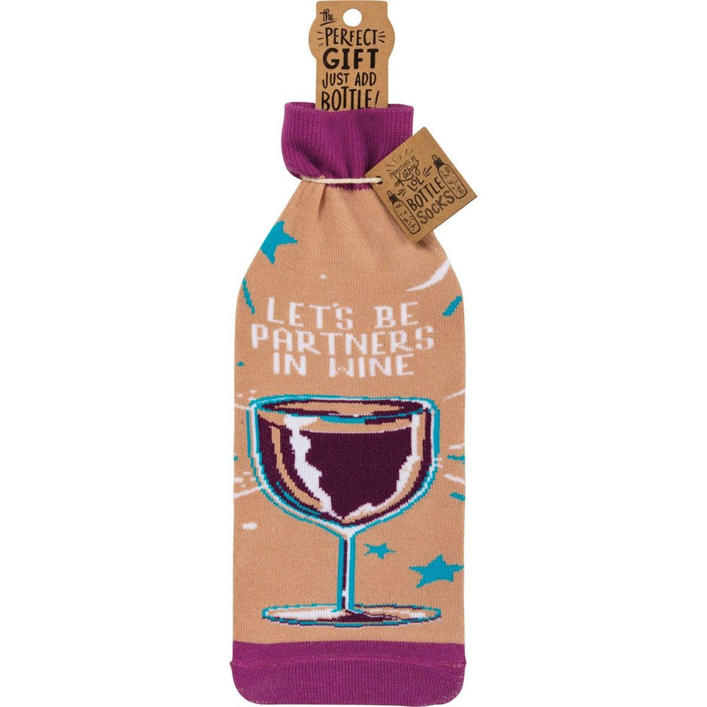 Let's Be Partners In Wine - Bottle Sock/Wine Bag