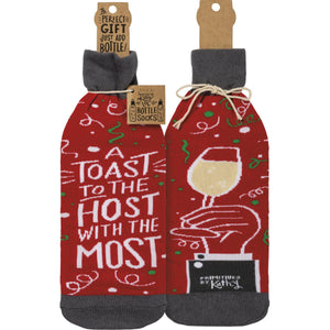 A Toast To The Host With The Most - Bottle Sock