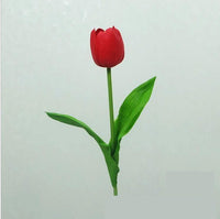 Mini flor artificial de tulipán de PU individual
