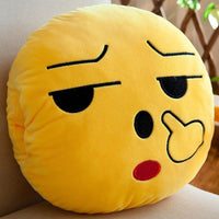 Emoji Round Throw Pillows