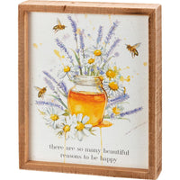 Beautiful Reasons To Be Happy - Inset Box Sign
