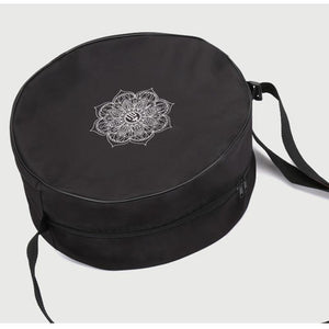 Black Mandala Flower Yoga Wheel Bag