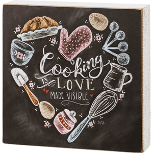 Cocinar es amor hecho visible - Signo de tiza 
