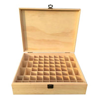 Caja de almacenamiento de aceites esenciales de madera maciza