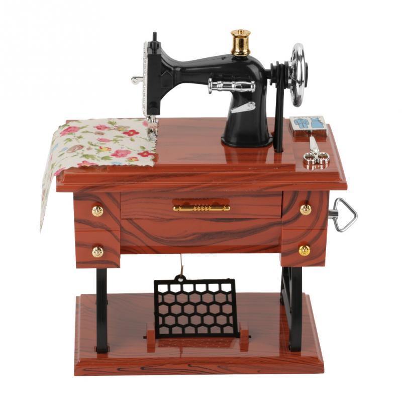 Vintage Style Sewing Machine Music Box