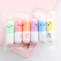Pastel Pill Shaped Highlighters (6 Pcs)
