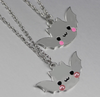 Collier de chauve-souris Kawaii brillant miroir 
