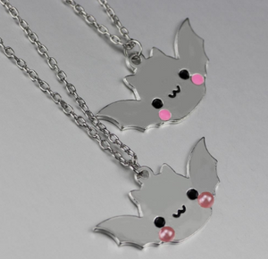 Collier de chauve-souris Kawaii brillant miroir 