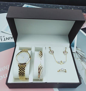 5-piece Watch and Jewelry Gift Box Set