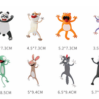 Marcador 3D de animales de dibujos animados rotos