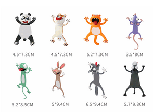 Marcador 3D de animales de dibujos animados rotos