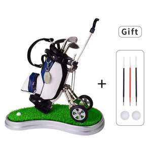 Golf Bag Pen Holder & Golf Club Pens Gift Set
