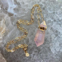 Aura Quartz Crystal Diffuser Necklace
