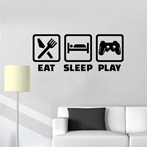 Décalcomanie murale manger, dormir, jouer à des jeux vidéo