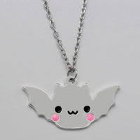 Collier de chauve-souris Kawaii brillant miroir 
