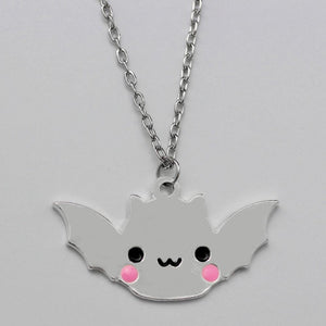 Collier de chauve-souris Kawaii brillant miroir 