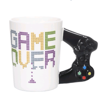 Game Over Tasse de contrôleur de jeu vidéo