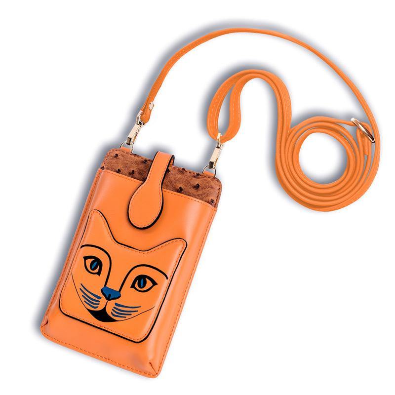 Cat Face Cell Phone Crossbody Bags