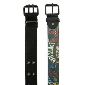 Spiderman PU Leather Graphic Belt & Canvas Grommet Belt Set