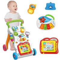 Bébé poussette marcheur jouet bébé éducation précoce puzzle multi-fonction musique chariot usine directe