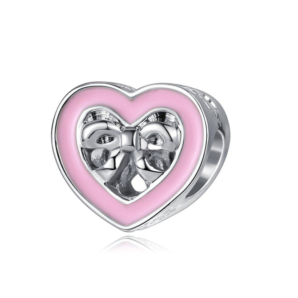Yoga-Supreme™ Silver Heart Pink Charm