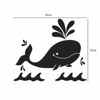Whale Mirror Wall Stickers
