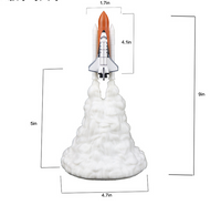 Rocket Space Shuttle 3D Print Lamp
