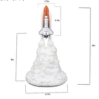 Lámpara de impresión 3D del transbordador espacial Rocket