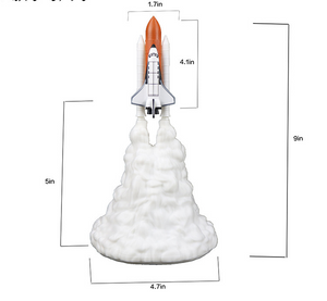 Lampe d’impression 3D de la navette spatiale Rocket