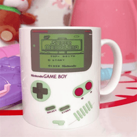 Taza y taza que cambian de color retro Game Boy
