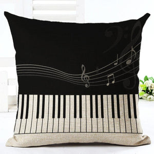 Musical Note Themed Throw Pillow Covers
