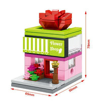Ensembles de blocs de construction de devanture de magasin Mini City

