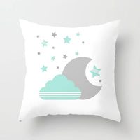 Stars & Moon Nursery Throw Pillow Covers