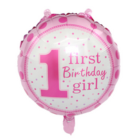 Ballons en aluminium pour premier anniversaire de fête prénatale (10 pièces)
