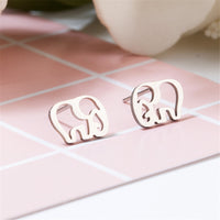 Hollow Elephant Earrings
