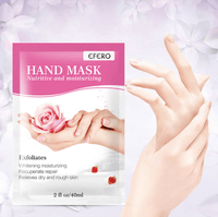 Mascarilla de manos hidratante de rosas
